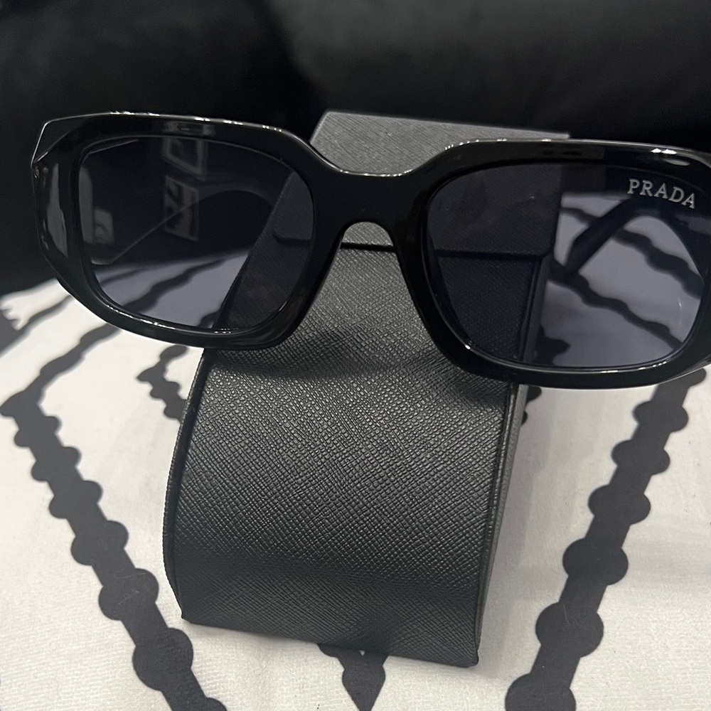 Prada Glossy Black Unisex Sunglasses